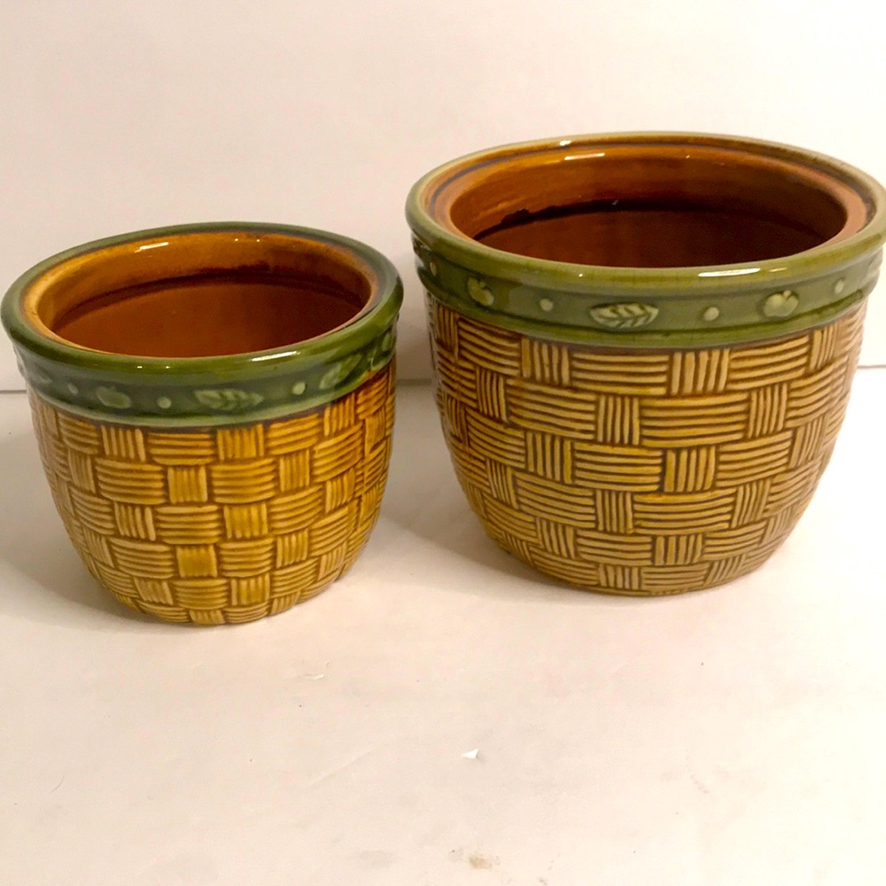 Two Baskets Weave Design Bowls